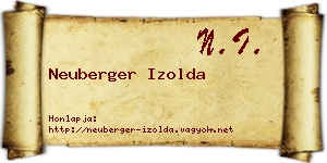 Neuberger Izolda névjegykártya